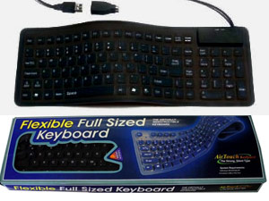 Tastatur Flexibel Wasserfest aus Silikon USB - 109.Tasten