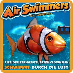 Air Swimmers - RC Funk Ferngesteuerter fliegender Fisch - Clownfisch