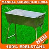 Mangal EURO LUX 100% Edelstahl Schaschlik Grill