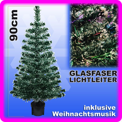 Weihnachtsbaum 90cm - Farbwechsel + Musik - Künstlicher Tannenbaum