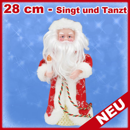 Weihnachtsmann - Ded Moroz - 28cm - Dekofigur - Singt und Tanzt