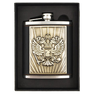Flachmann - Russland Wappen Bronze - 210ml.
